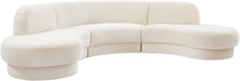 Rosa Cream Velvet 3pc. Sectional (3 Boxes) image