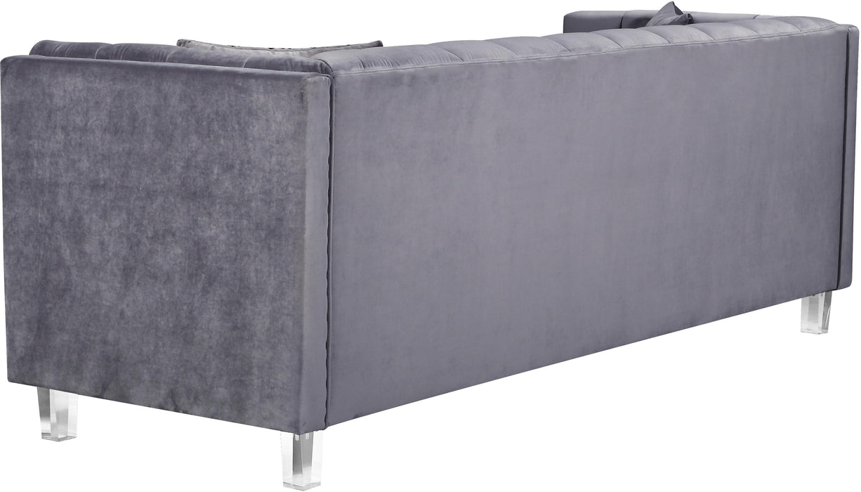 Mariel Grey Velvet Sofa - Furniture Stars (Chicago, IL)
