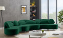 Vivacious Green Velvet 3pc. Sectional (3 Boxes) - Furniture Stars (Chicago, IL)