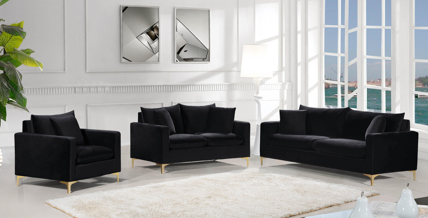 Naomi Black Velvet Chair - Furniture Stars (Chicago, IL)