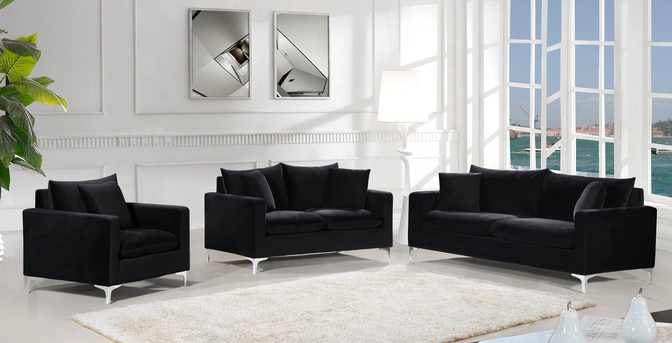 Naomi Black Velvet Sofa - Furniture Stars (Chicago, IL)