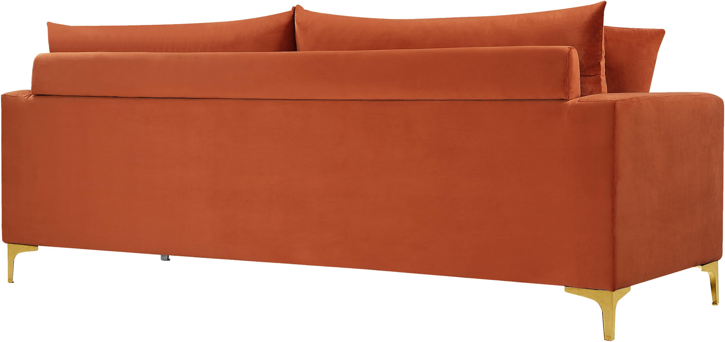 Naomi Cognac Velvet Sofa - Furniture Stars (Chicago, IL)