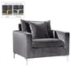 Naomi Grey Velvet Chair - Furniture Stars (Chicago, IL)