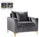 Naomi Grey Velvet Chair - Furniture Stars (Chicago, IL)
