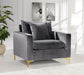 Naomi Grey Velvet Chair - Furniture Stars (Chicago, IL)