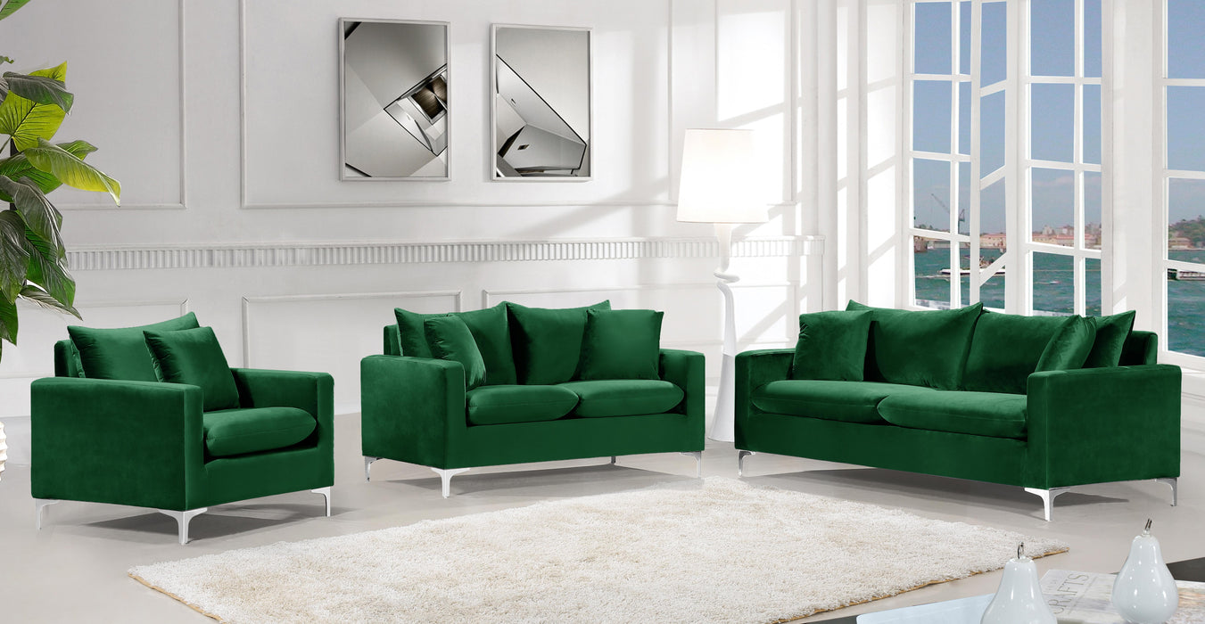 Naomi Green Velvet Loveseat - Furniture Stars (Chicago, IL)