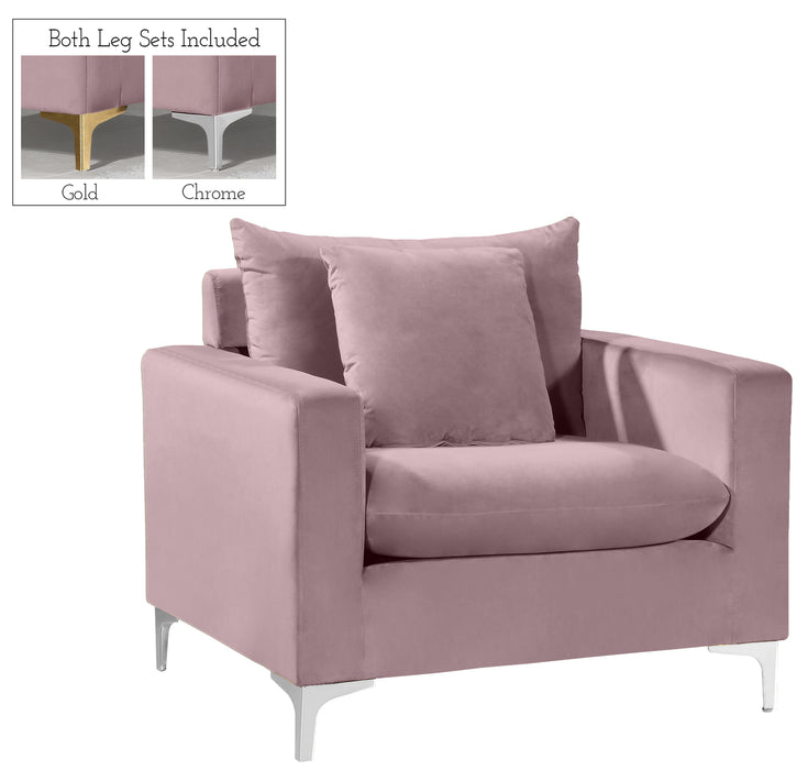 Naomi Pink Velvet Chair