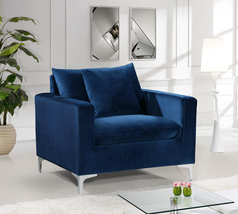 Naomi Navy Velvet Chair