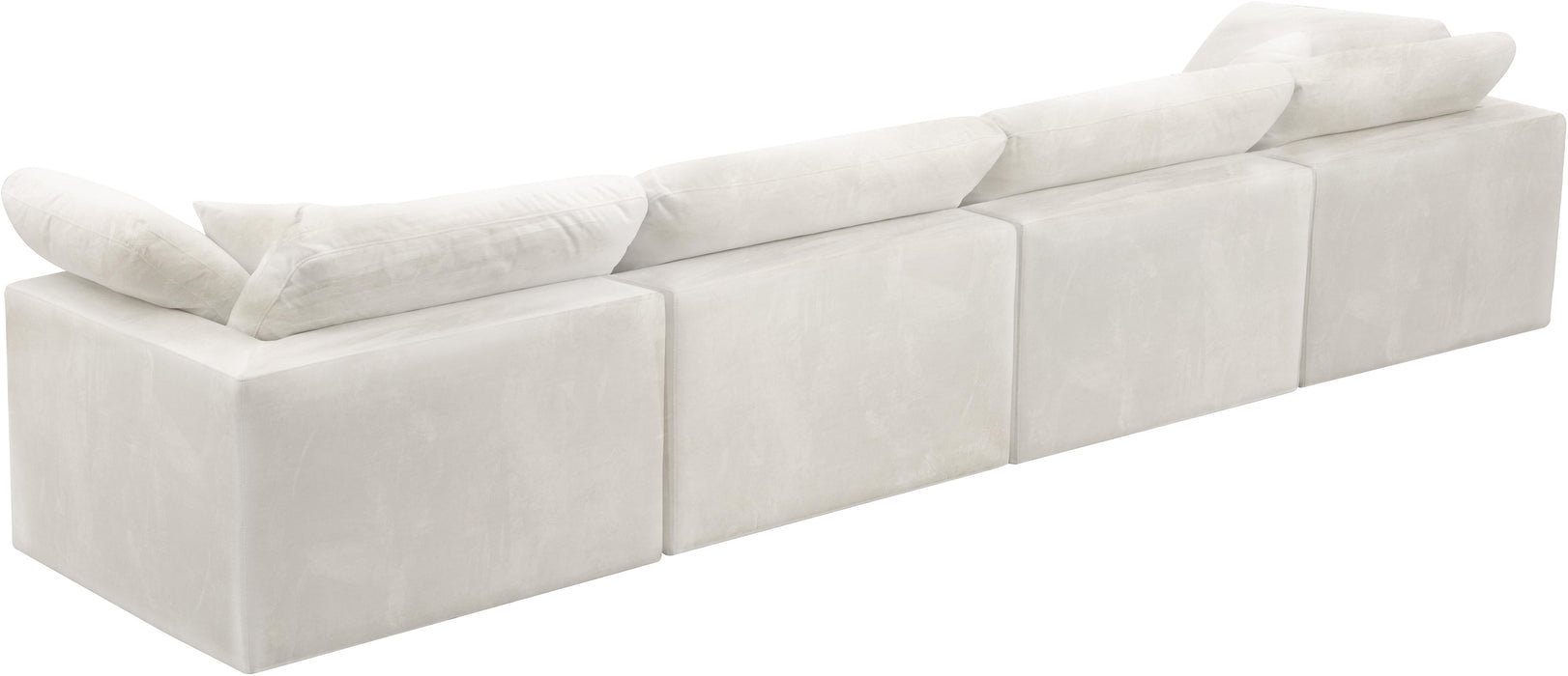 Cozy Cream Velvet Cloud Modular Sofa