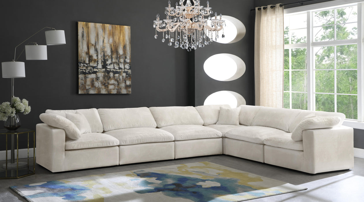 Cozy Cream Velvet Cloud Modular Sectional