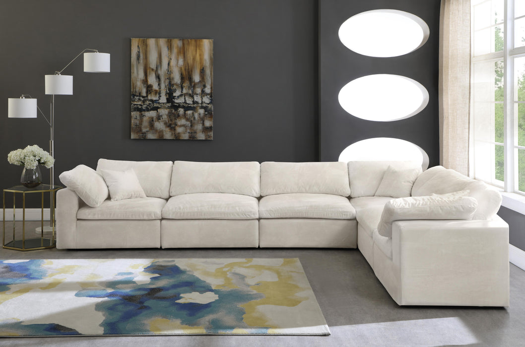 Cozy Cream Velvet Cloud Modular Sectional