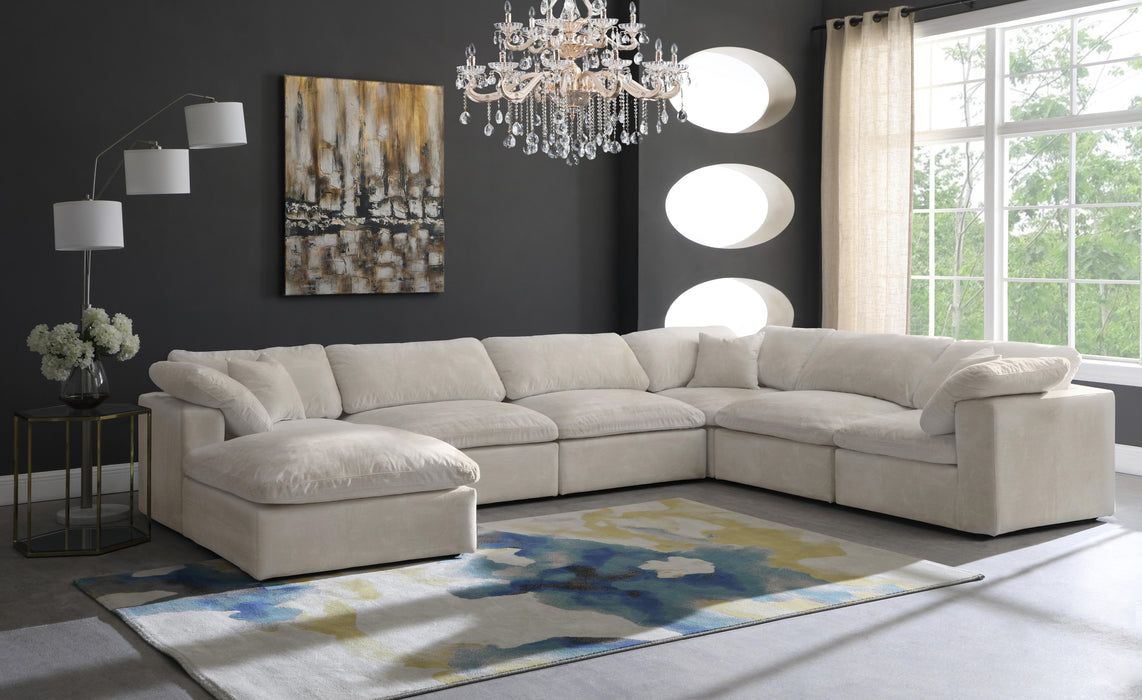 Cozy Cream Velvet Cloud Modular Sectional