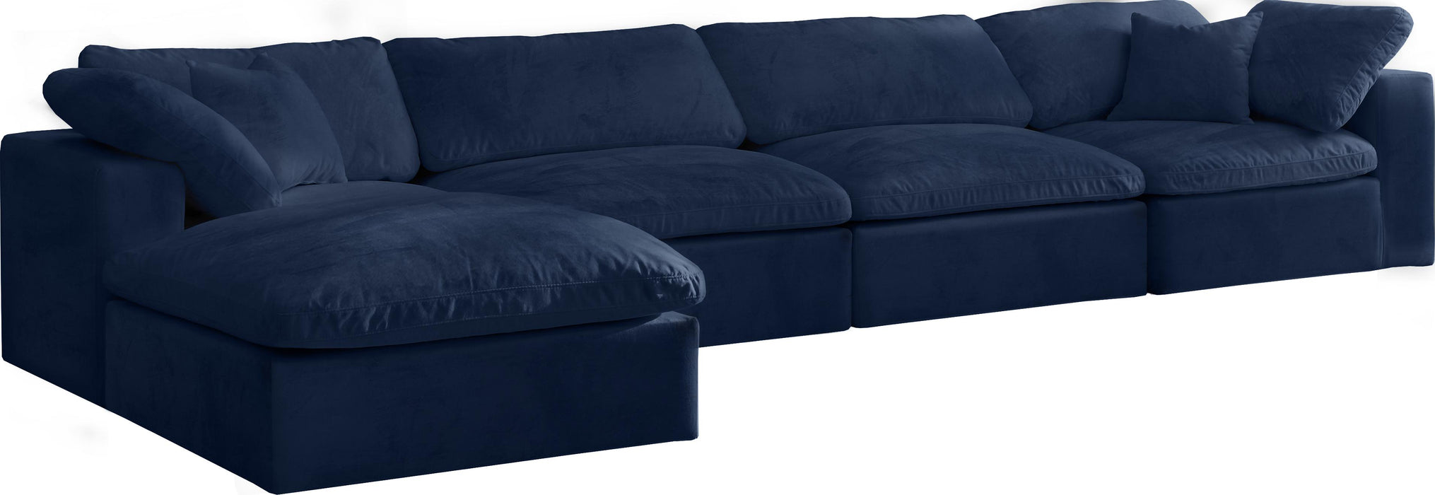 Cozy Navy Velvet Cloud Modular Sectional