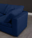 Cozy Navy Velvet Cloud Modular Armless Sofa - Furniture Stars (Chicago, IL)