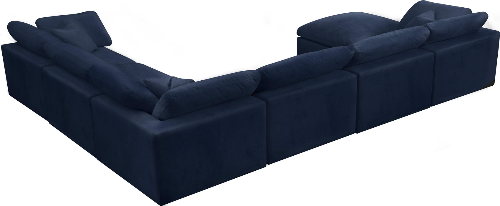 Cozy Navy Velvet Cloud Modular Sectional