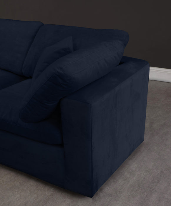 Cozy Navy Velvet Cloud Modular Sofa - Furniture Stars (Chicago, IL)