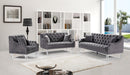 Roxy Grey Velvet Loveseat - Furniture Stars (Chicago, IL)