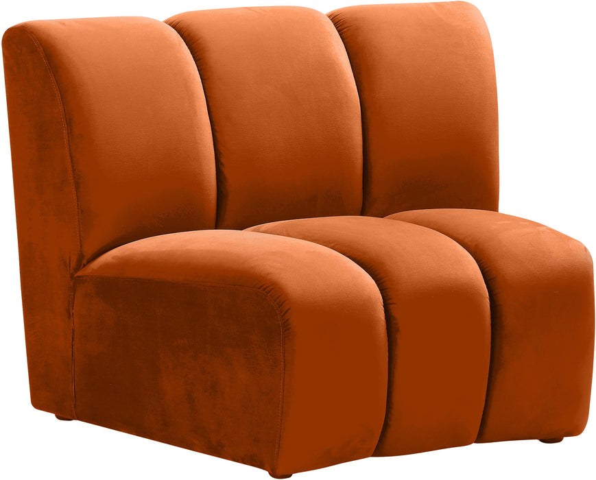 Infinity Cognac Velvet Modular Chair