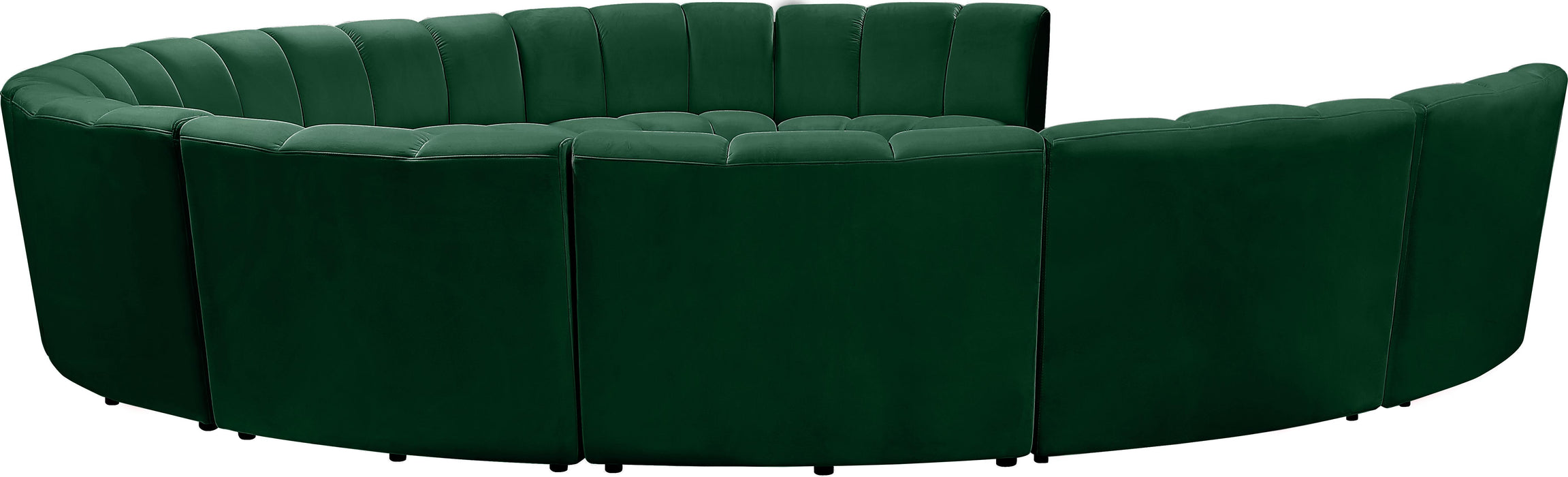 Infinity Green Velvet 10pc. Modular Sectional