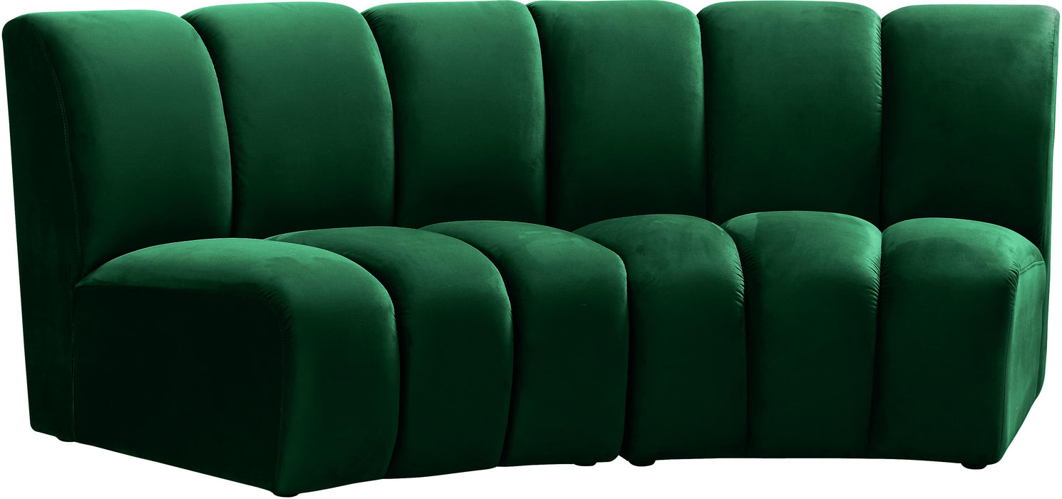 Infinity Green Velvet 2pc. Modular Sectional - Furniture Stars (Chicago, IL)
