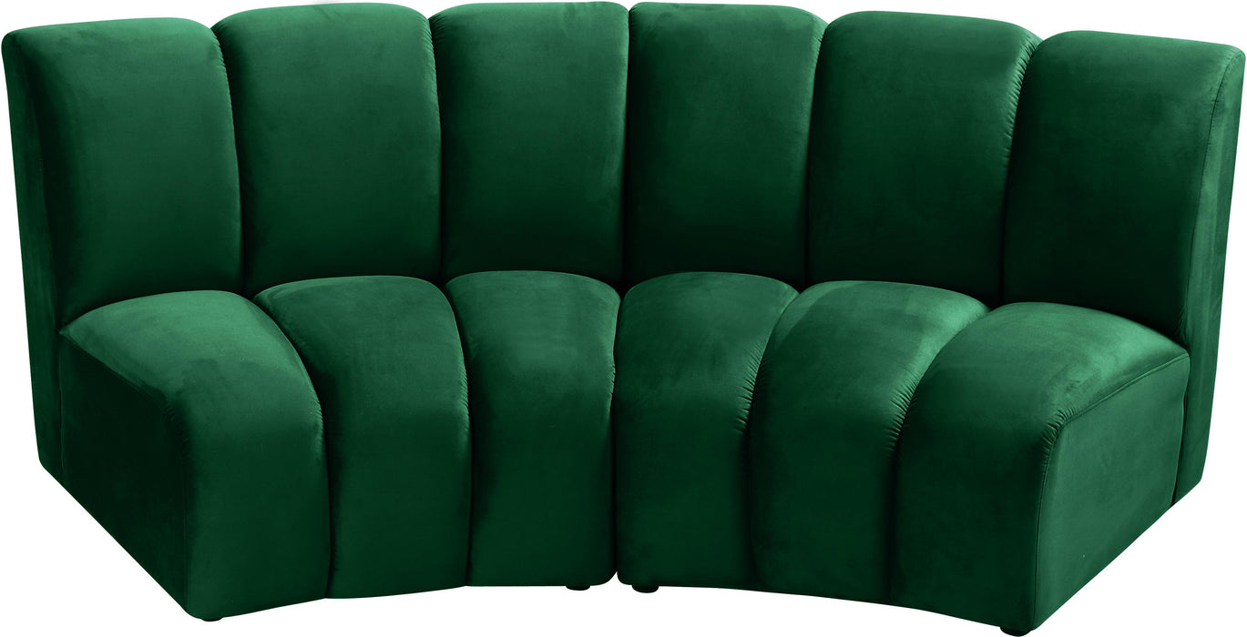 Infinity Green Velvet 2pc. Modular Sectional - Furniture Stars (Chicago, IL)