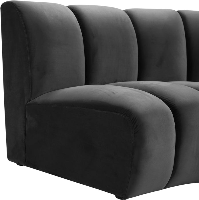 Infinity Grey Velvet 4pc. Modular Sectional - Furniture Stars (Chicago, IL)