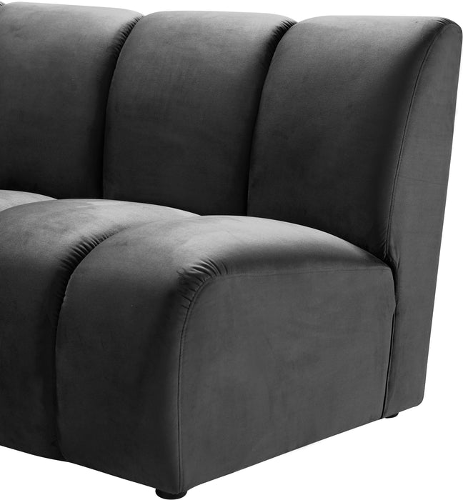 Infinity Grey Velvet 3pc. Modular Sectional - Furniture Stars (Chicago, IL)