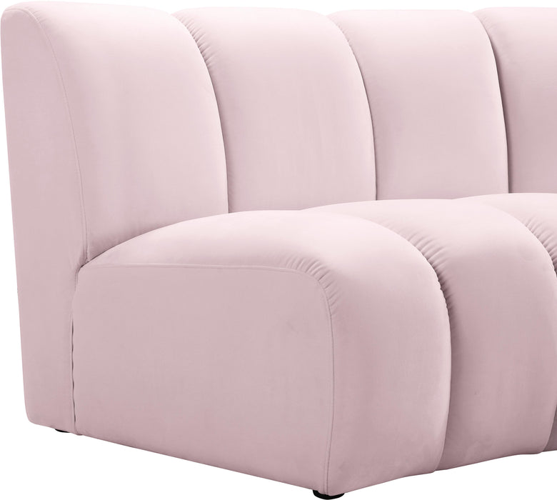 Infinity Pink Velvet Modular Chair