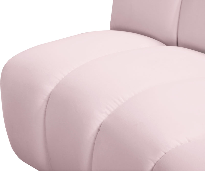 Infinity Pink Velvet 4pc. Modular Sectional