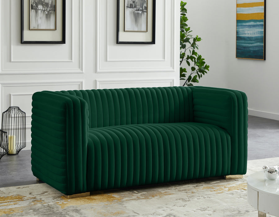 Ravish Green Velvet Loveseat