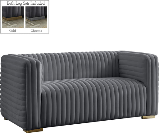 Ravish Grey Velvet Loveseat image