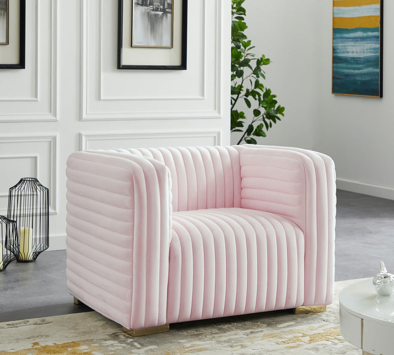 Ravish Pink Velvet Chair