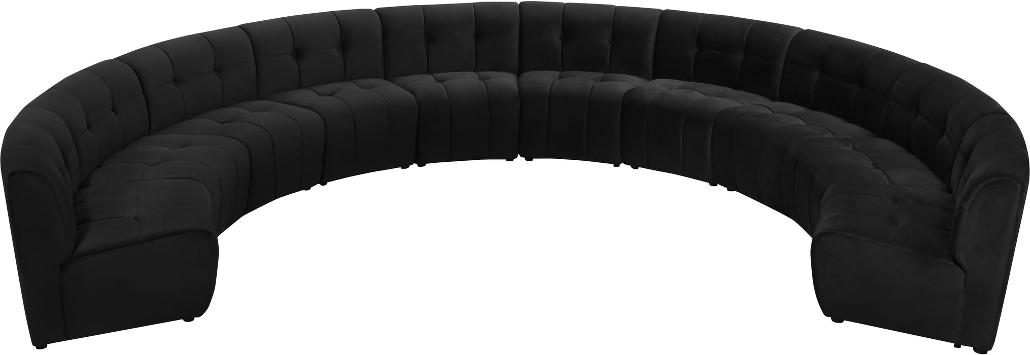 Limitless Black Velvet 10pc. Modular Sectional - Furniture Stars (Chicago, IL)