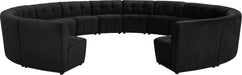 Limitless Black Velvet 14pc. Modular Sectional image