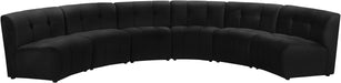 Limitless Black Velvet 6pc. Modular Sectional image