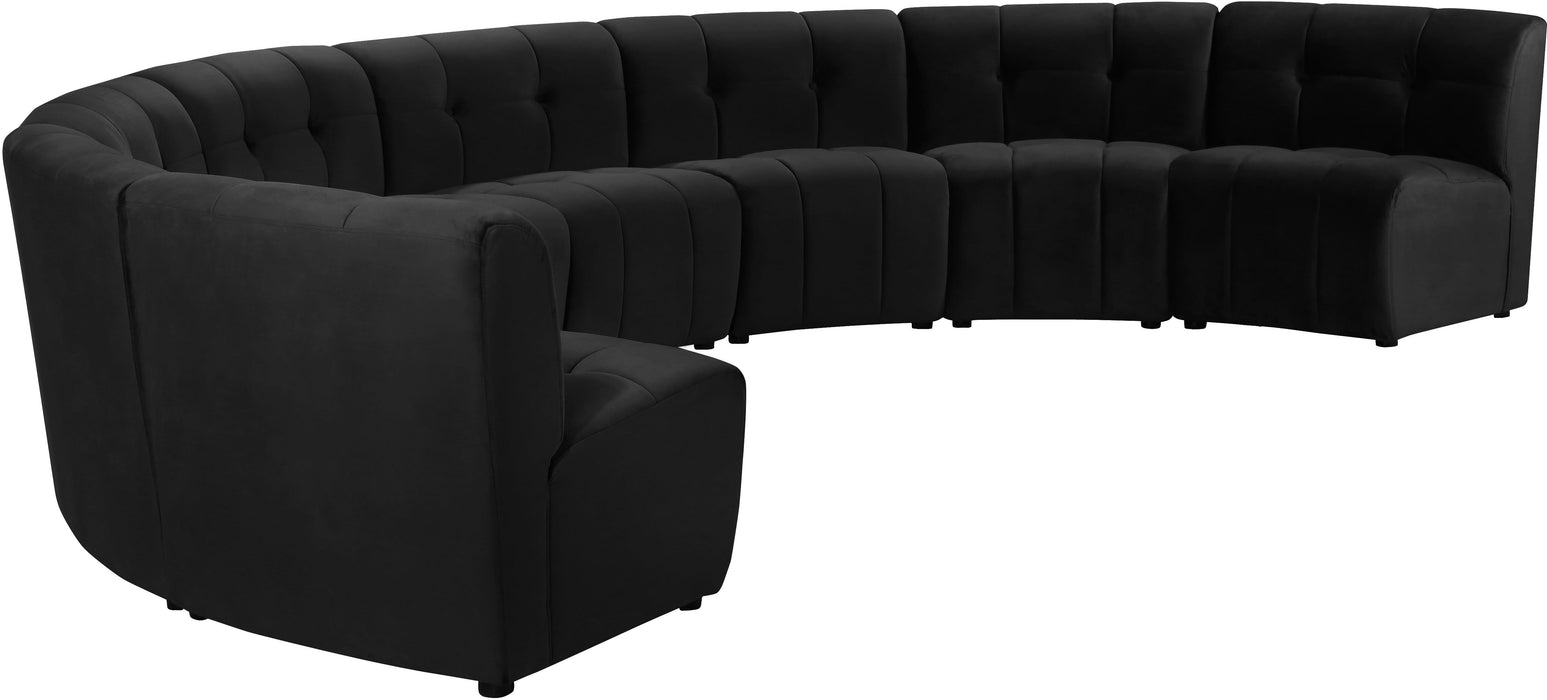 Limitless Black Velvet 8pc. Modular Sectional