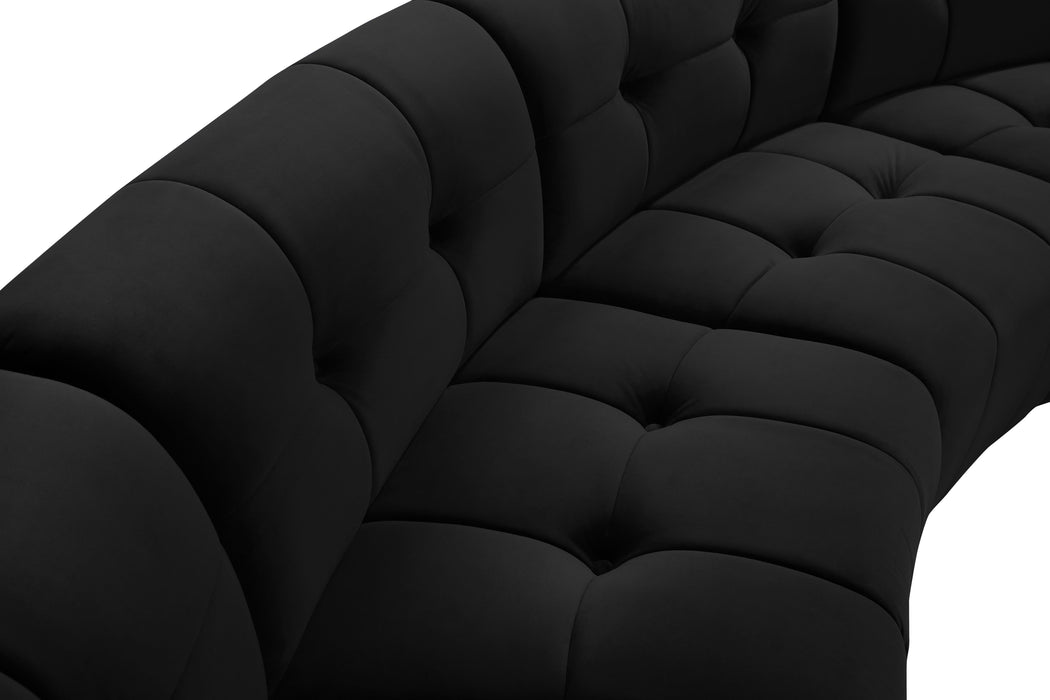 Limitless Black Velvet 4pc. Modular Sectional - Furniture Stars (Chicago, IL)