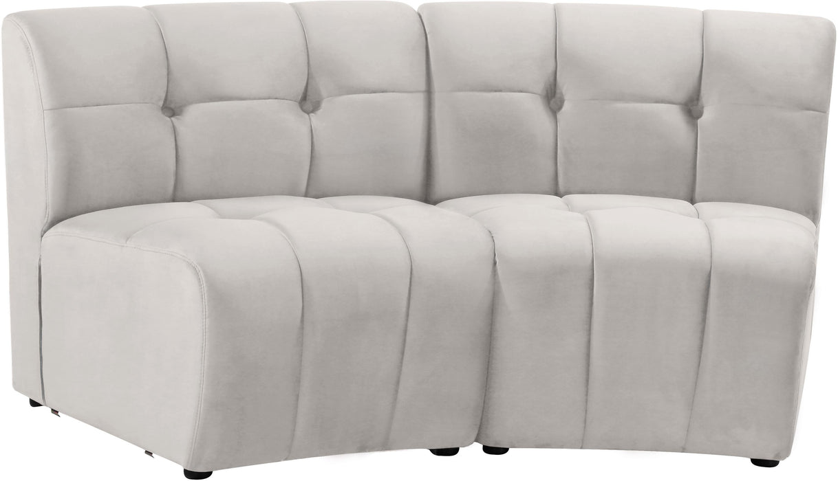 Limitless Cream Velvet 2pc. Modular Sectional