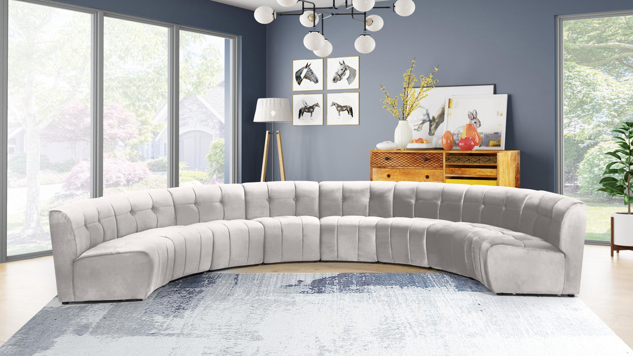 Limitless Cream Velvet 8pc. Modular Sectional