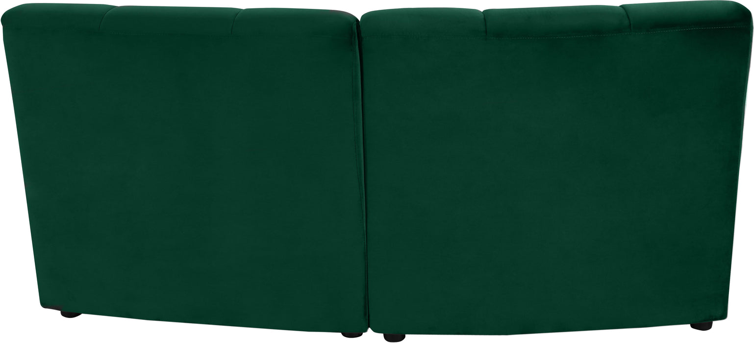 Limitless Green Velvet 2pc. Modular Sectional