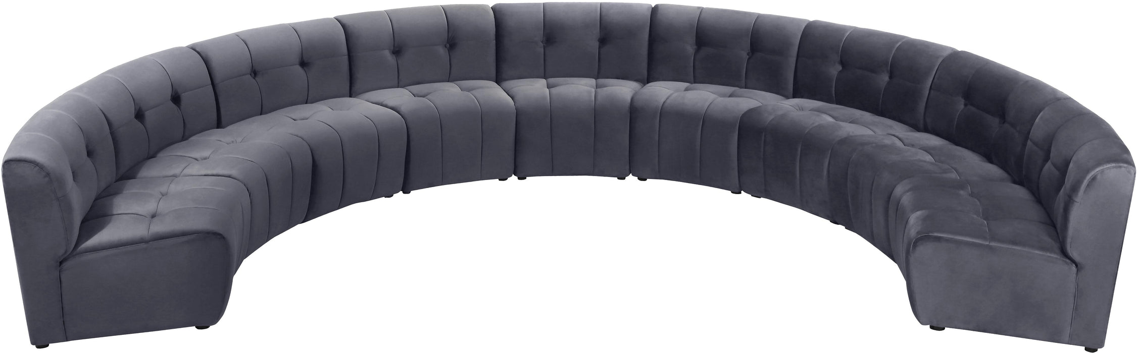 Limitless Grey Velvet 9pc. Modular Sectional