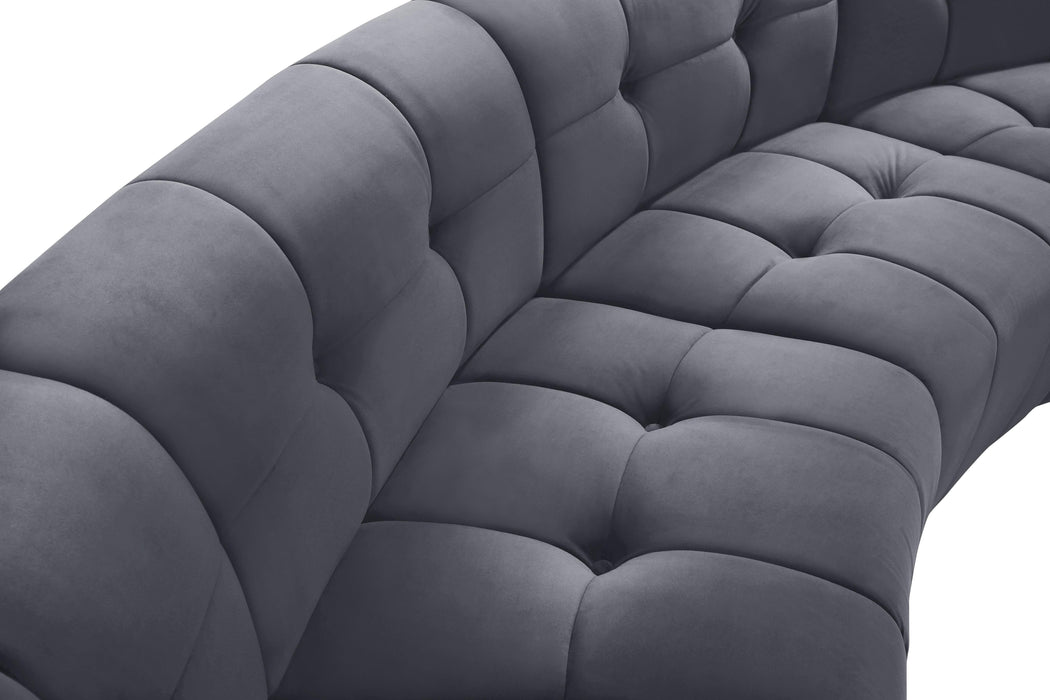 Limitless Grey Velvet 6pc. Modular Sectional - Furniture Stars (Chicago, IL)