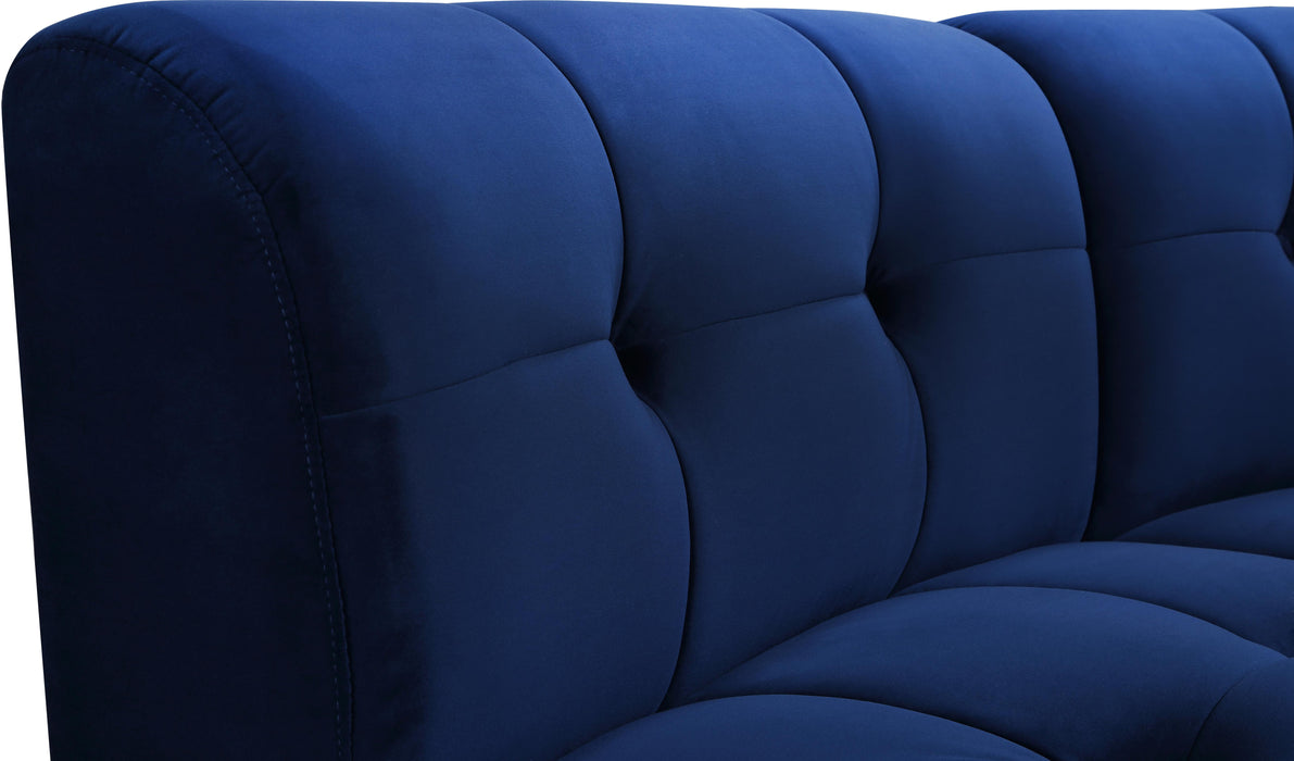 Limitless Navy Velvet 15pc. Modular Sectional - Furniture Stars (Chicago, IL)