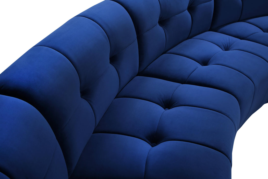 Limitless Navy Velvet 9pc. Modular Sectional - Furniture Stars (Chicago, IL)