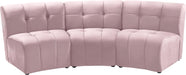 Limitless Pink Velvet 3pc. Modular Sectional image