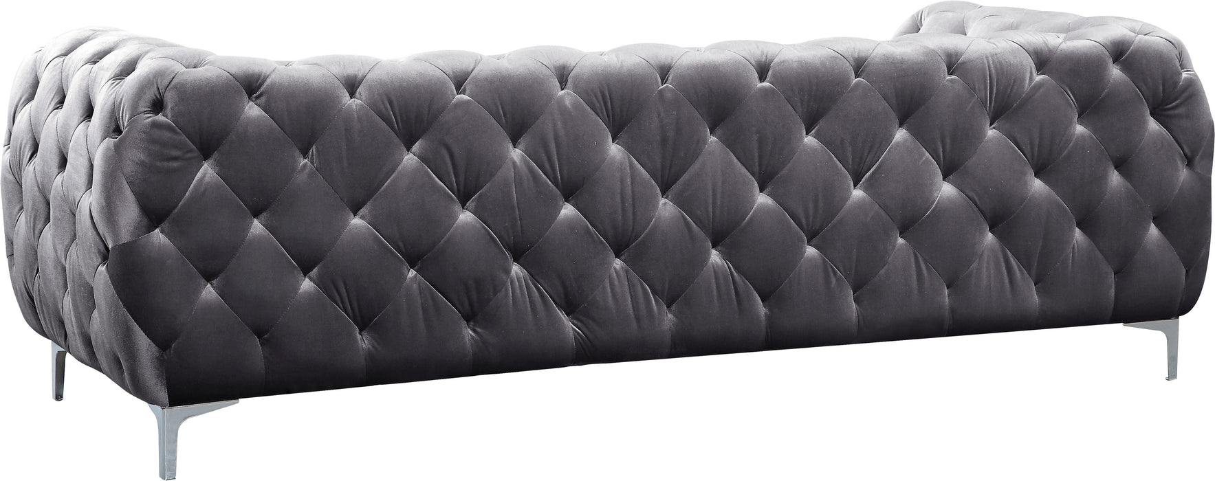 Mercer Grey Velvet Sofa - Furniture Stars (Chicago, IL)