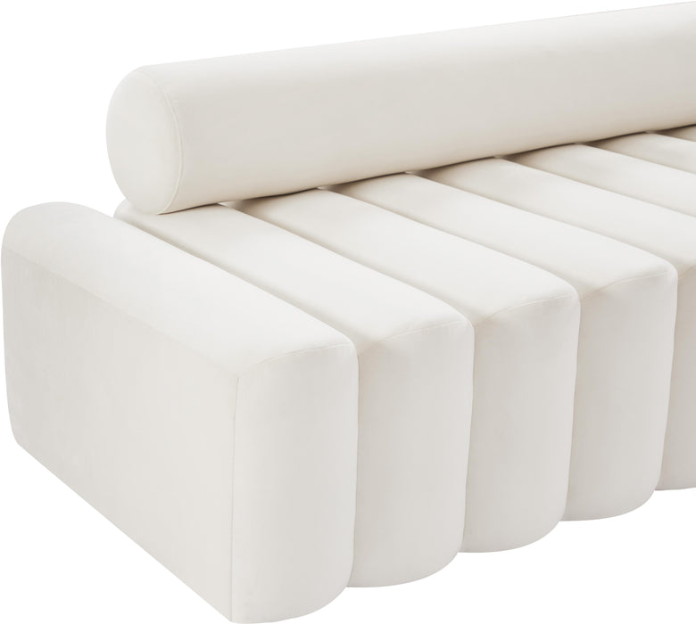 Melody Cream Velvet Loveseat - Furniture Stars (Chicago, IL)