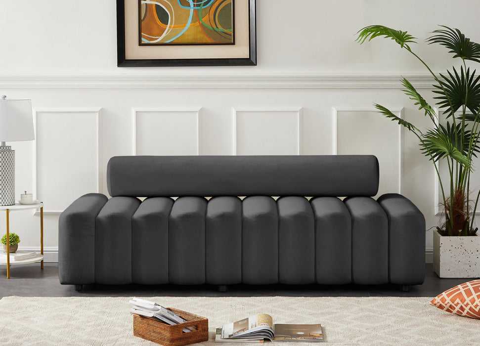 Melody Grey Velvet Sofa