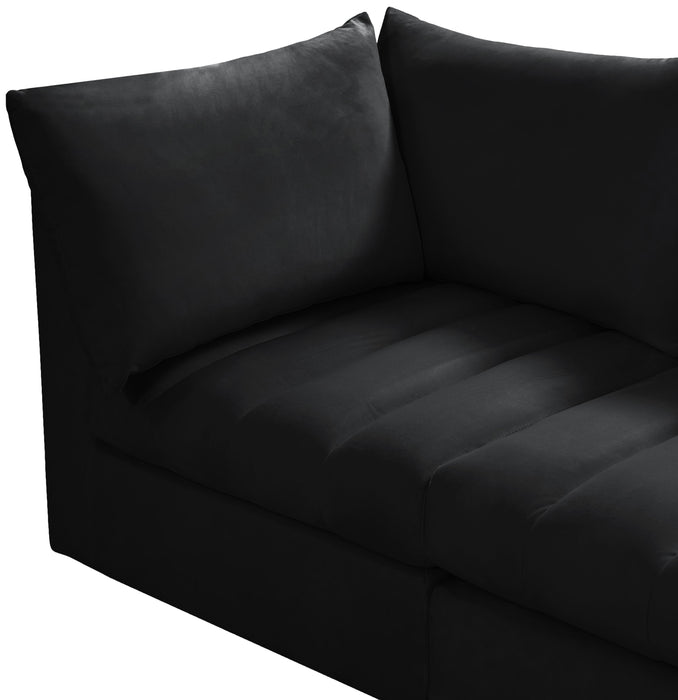 Jacob Black Velvet Modular Sectional - Furniture Stars (Chicago, IL)