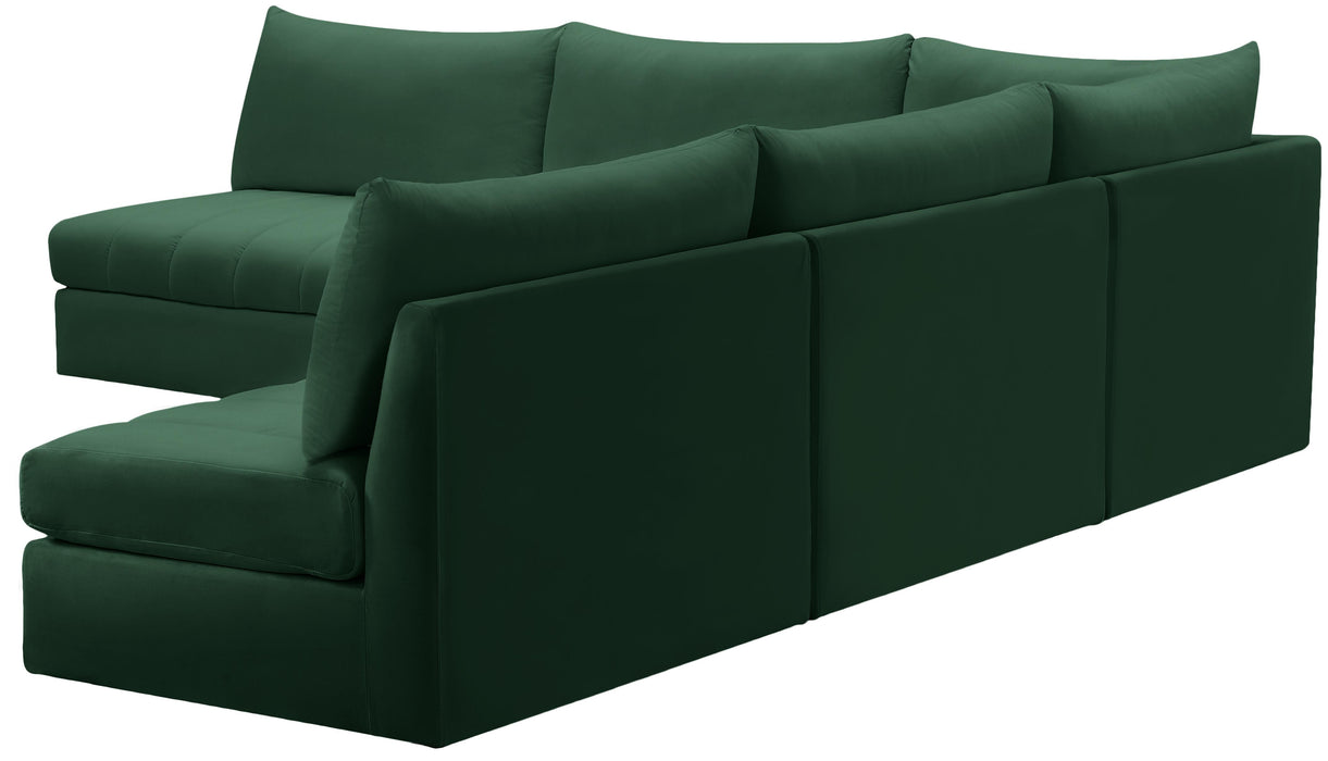 Jacob Green Velvet Modular Sectional